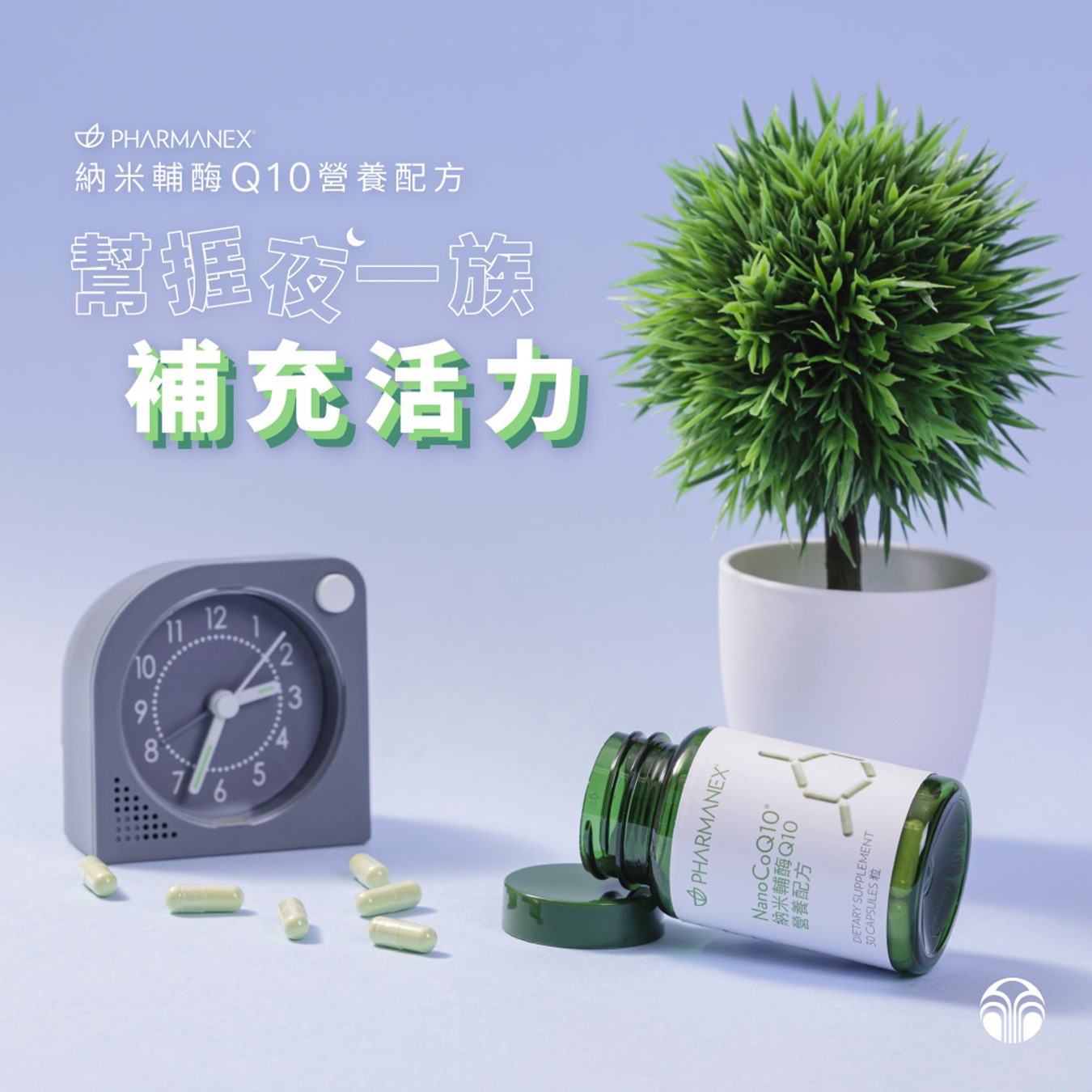 纳米辅酶 Q10 养分配方 支撑长时间熬夜的您！